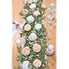 Fake Rose Greenery Floral Vines for Wedding Table Backdrop Party
