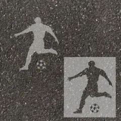 Men's Soccer Player Parking Space Stencil | High School Senior Parking Spot Stencil | Reusable Stencil | Stencil Ease |