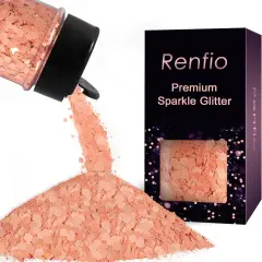 Matte Coral Chunky Glitter