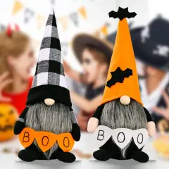2 Pack Halloween Gnomes Plush Table Decor
