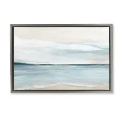 Stupell Industries Muted Soft Watercolor Beach Floating Frame By Kristen Brockmon