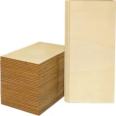36 Pack 4 x 6 Inch Rectangle Unfinished Wood Pieces Small Plywood Sheet