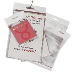 Resilient Standard Lip & Tape Cello Bags with Header 4 3/8" x 5 3/4" 1.2 mil