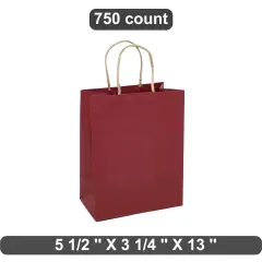 Kraft Tinted Shopping Bag 5.5" x 3.25" x 13" for Larger Items