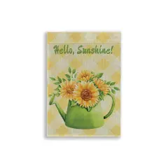 Yellow Summer Burlap Garden Flag