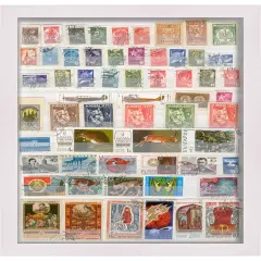 Square Shadow Box 1" Depth White Picture Frame - UV Acrylic, Backing, Hanging Hardware