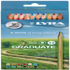 Lyra Graduate Colored Pencils 12/Pkg-Assorted Colors
