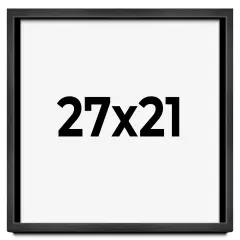 Classic Modern Grey Picture Frame - UV Acrylic, Backing Board, Hanging Hardware Included