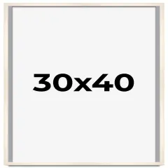 Minimalist White Picture Frame - UV Acrylic, Foam Board Backing, Hanging Hardware