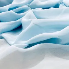 1 Yard Chiffon Fabric 60" Wide Lightweight Sheer Material 100% Polyester Bridal & Formal Wear Blue Lt.