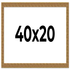 Panoramic Sculpted Black Picture Frame - UV Acrylic, Foam Board Backing, Hanging Hardware