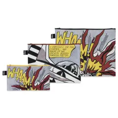 Loqi Zip Pocket Set - Lichtenstein Whaam, Set of 3