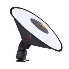 RitzGear Conic Dish Collapsible Camera Flash Diffuser for Flash Speedlights with Adjustable Strap