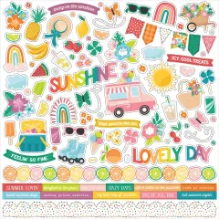 Echo Park Elements Cardstock Stickers 12"x12"-Sunny Days Ahead
