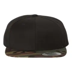 YP Classics&reg; Flat Snapback Cap Black/ Camo