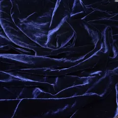1 Yard Silk Rayon Velvet Fabric 45 Inches Width Navy Blue