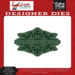 Santa Claus Small Die Set-Happy Holidays Snowflake
