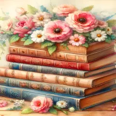 Books Diamond Art Kits DIY Daisy Diamond Painting Kits for Beginners Adults 5D Round Full Drill Diamond Painting Kits for Adults for Home Wall Decoration Gift 12&times;16 inch.