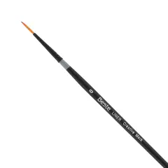 Creative Mark Beste Golden Taklon Liner #0 - 3 Pack Artist Paint Brush, Professional Watercolor Brushes, For Acrylic Painting, Short Handle, Sharp Edges, Hand-Tied & Shaped