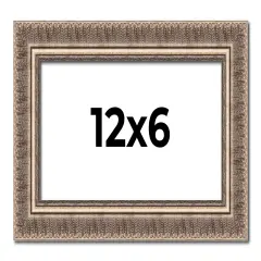 Panoramic Ornate Gold Picture Frame - UV Acrylic, Foam Board Backing, Hanging Hardware