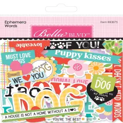 Bella Blvd Cardstock Ephemera-Words, Bow Wow