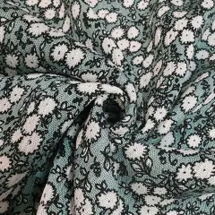 1 Yard Sage Rayon Crinkle Fabric Lightweight Textured Material For Apparel 50/52 Inch Wide