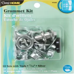 Dritz Home Grommet Kit .4375" W/Stud Setter 10/Pkg-Silver