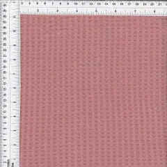 1 Yard Waffle Brushed Solid Fabric, 58/60&Prime; Wide Polyester Rayon Spandex Blend Rose