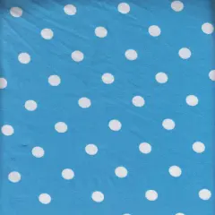 1 Yard Polka Dot DTY Brushed Knit Fabric Soft Stretch Polyester Spandex 58/60 Inches Wide AQUA