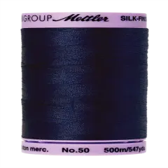 Navy (9104-0825) | Silk-Finish Cotton 50wt (500M / 547Y) | Mettler Thread