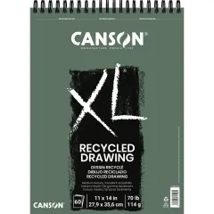 Canson XL Recycled Drawing Pad 11"X14"-Wire Bound, 60 Sheets