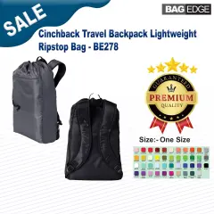 BAGedge&reg; Cinchback Travel Backpack Lightweight Ripstop Bag