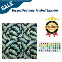 Tossed Feathers Printed Spandex