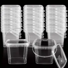 50PCS 10 oz Storage Bucket with Lids and Handles