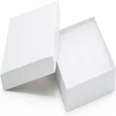 Magicool 20 Pack 3.5x3.5x1 Inch Cardboard Jewelry box Necklaces,Bracelets,Earrings,Small Gift Packaging,Jewelry Gift Boxes Lids Filled Cotton(White), 3.5x3.5x1 Inch (Pack of 20)