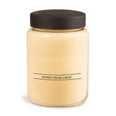 26 Ounce Sweet Pear Crisp Jar Candle with Two Lead-Free Wicks Ideal Display on Shelves, Countertops or Tables