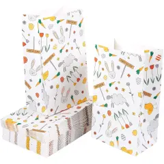 Easter Goody Bags for Candy, Bulk Pack Party Favor Set (5.2 x 8.7 x 3.3 In, 36 Pack)