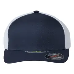 Flexfit&reg; Unipanel Trucker Cap True Navy/ White