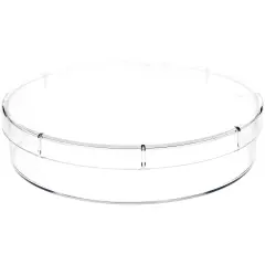 Pioneer Plastics 053C Clear Round Petri Dish Plastic Container, 4.6875" W x 1" H
