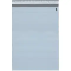Plymor Poly Mailer 2.25 Mil White / Gray Bag with Permanent Adhesive Closure and Perforated Tear Strip