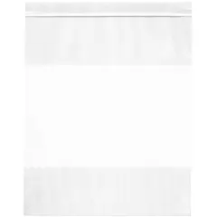 Plymor 10" x 12", 4 Mil with White-Block Heavy Duty Zipper Reclosable Plastic Bags