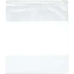 Plymor 18" x 20" (Pack of 50), 4 Mil Heavy Duty White-Block Zipper Reclosable Plastic Bags