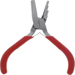 The Beadsmith 3-Step Round/Concave (Hollow) Pliers &ndash; Creates 3-4-5mm Loops &ndash; Wire Looping and Wire Bending Plier &ndash; 6 inches &ndash; Steel Head & Double Leaf Springs &ndash; Tool for Jewelry Making