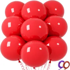 32Pcs Red Big Balloons 18 Inch, Round Large Latex Party Balloons for Birthday Wedding Decorations