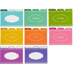 Recipe Card Dividers 4 x 6 Inches (Set of 24) Multicolor