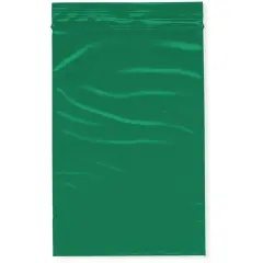 Plymor 4" x 6", Green 2 Mil Zipper Reclosable Plastic Bags