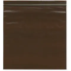 Plymor 8" x 8", 3 Mil Amber UV Zipper Reclosable Plastic Bags