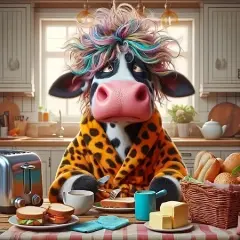 5D Cow Diamond Painting Kits for Adults, DIY Funny Cow Diamond Art Kits for Adults Beginners, Full Round Dots Gem Art and Crafts Kits for Home Wall Decor (30 * 30cm)