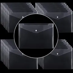 100 Pack 13 X 9 Inch Clear Plastic Envelope Folder