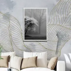 19&frac34;x27&frac12;" White Frame &ndash; Horizontal/Vertical, No-Nail Hanging, Safe Front Protection!